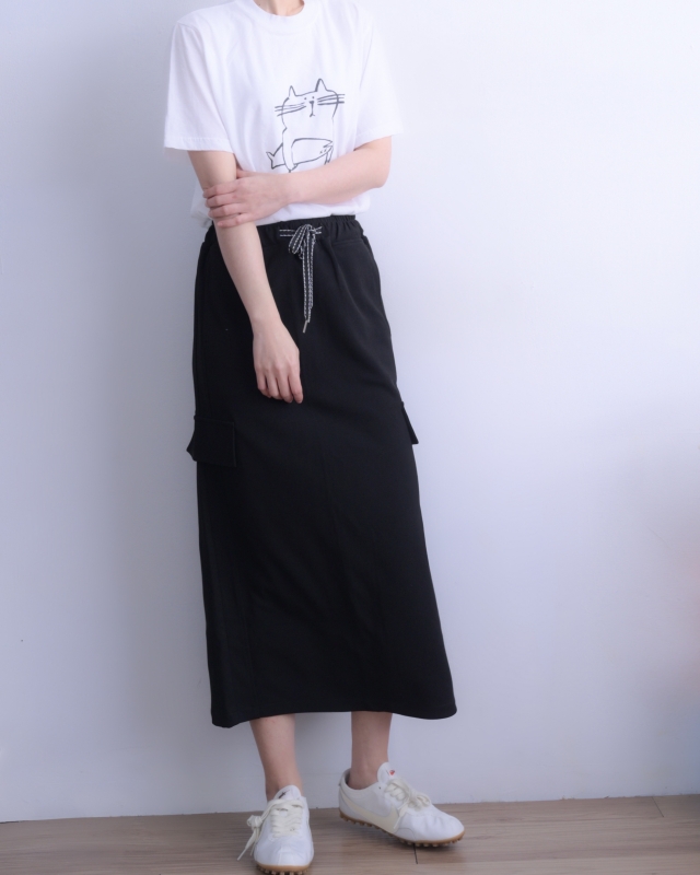 韓 綁帶口袋長裙 2色 size