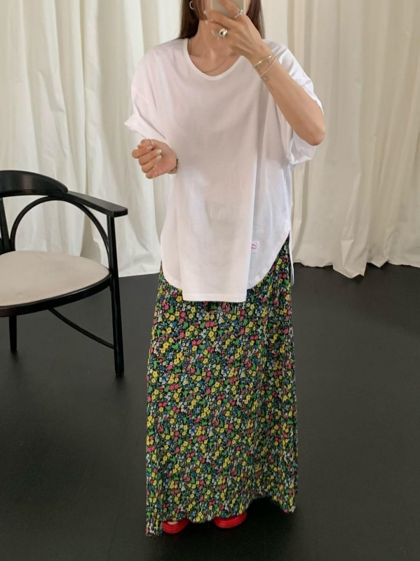韓 豹紋花點長裙 3色