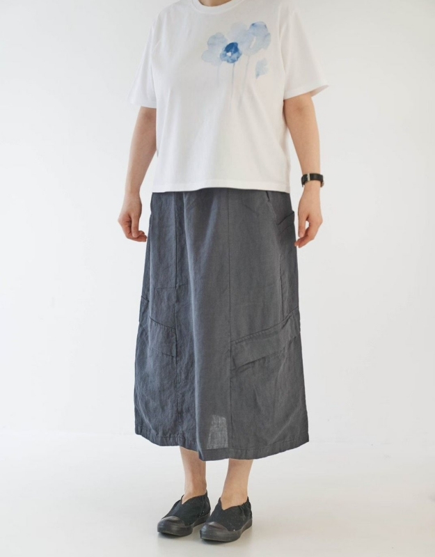 韓 低大口長裙 3色 size