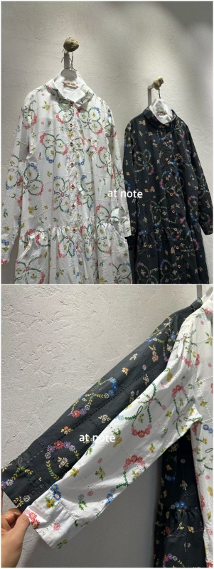 韓 繽紛小花長洋 2色