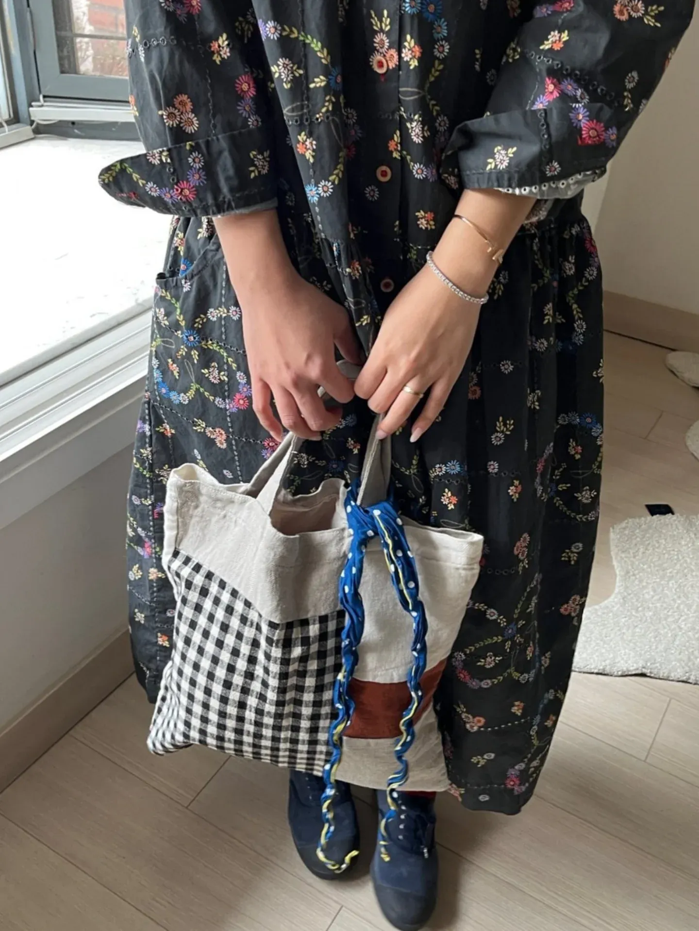 韓 繽紛小花長洋 2色