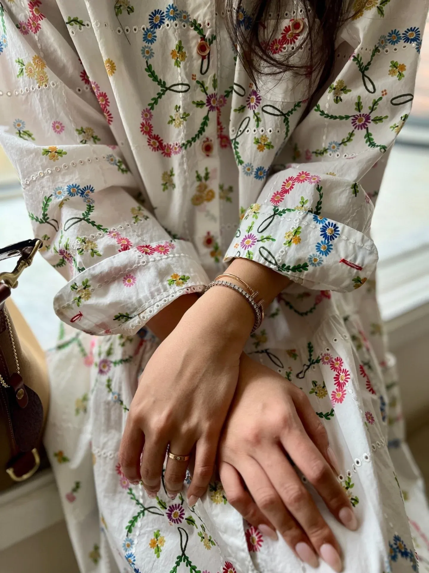 韓 繽紛小花長洋 2色