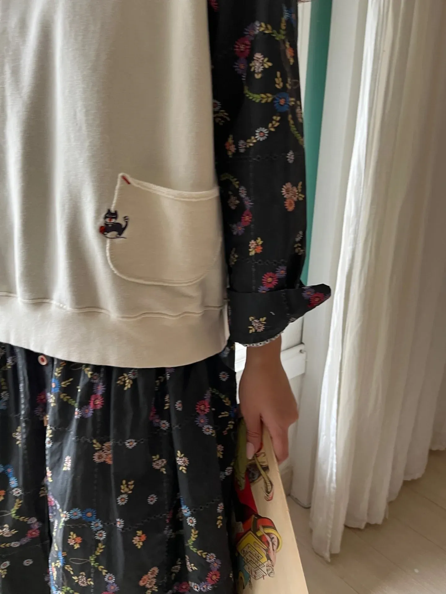 韓 繽紛小花長洋 2色