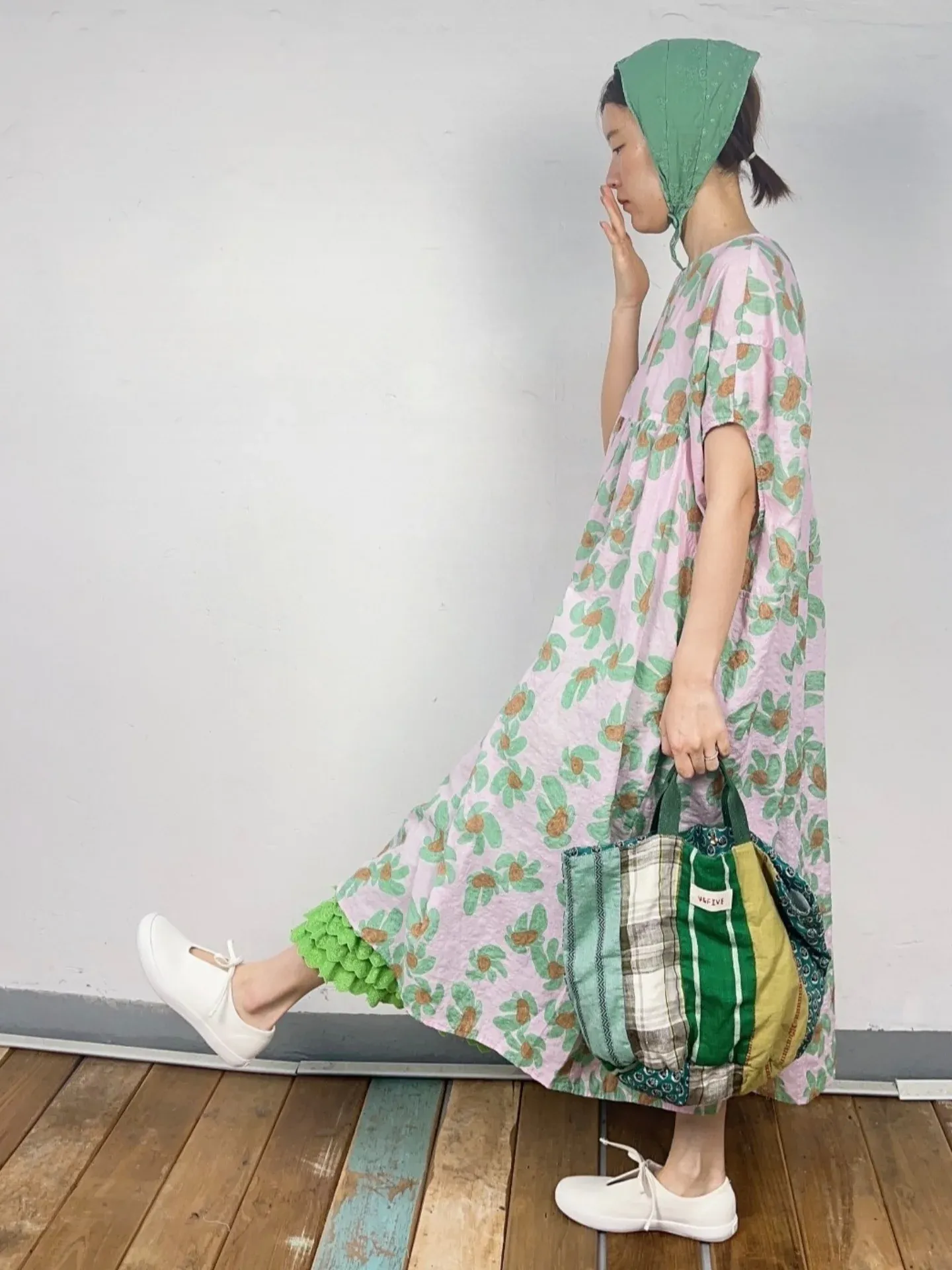 韓 旋轉花花長洋 3色