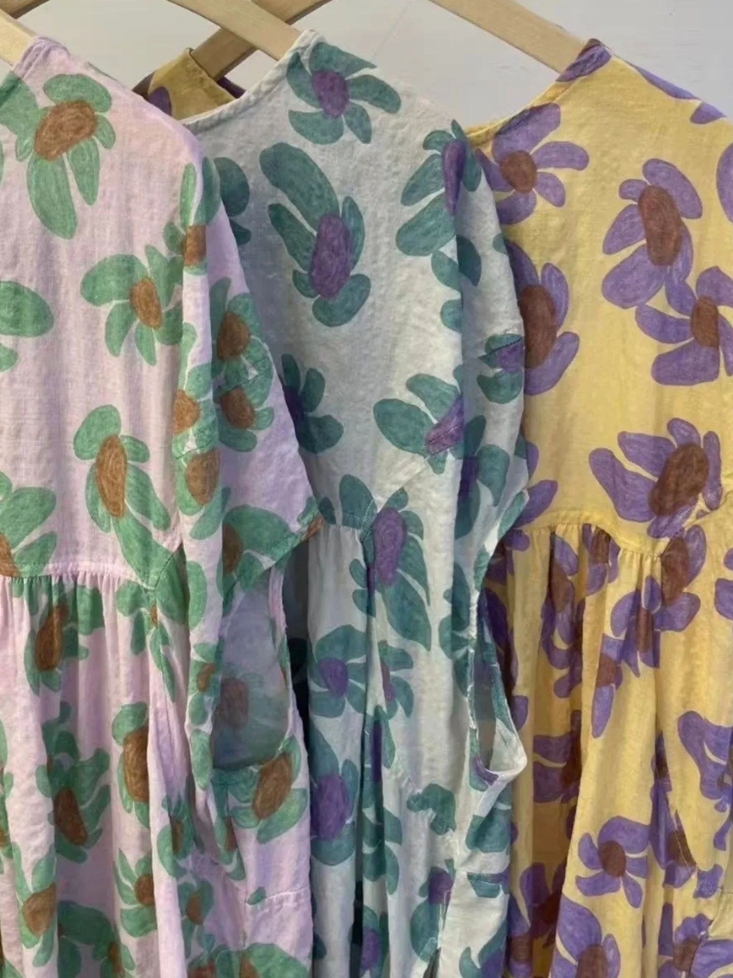 韓 旋轉花花長洋 3色