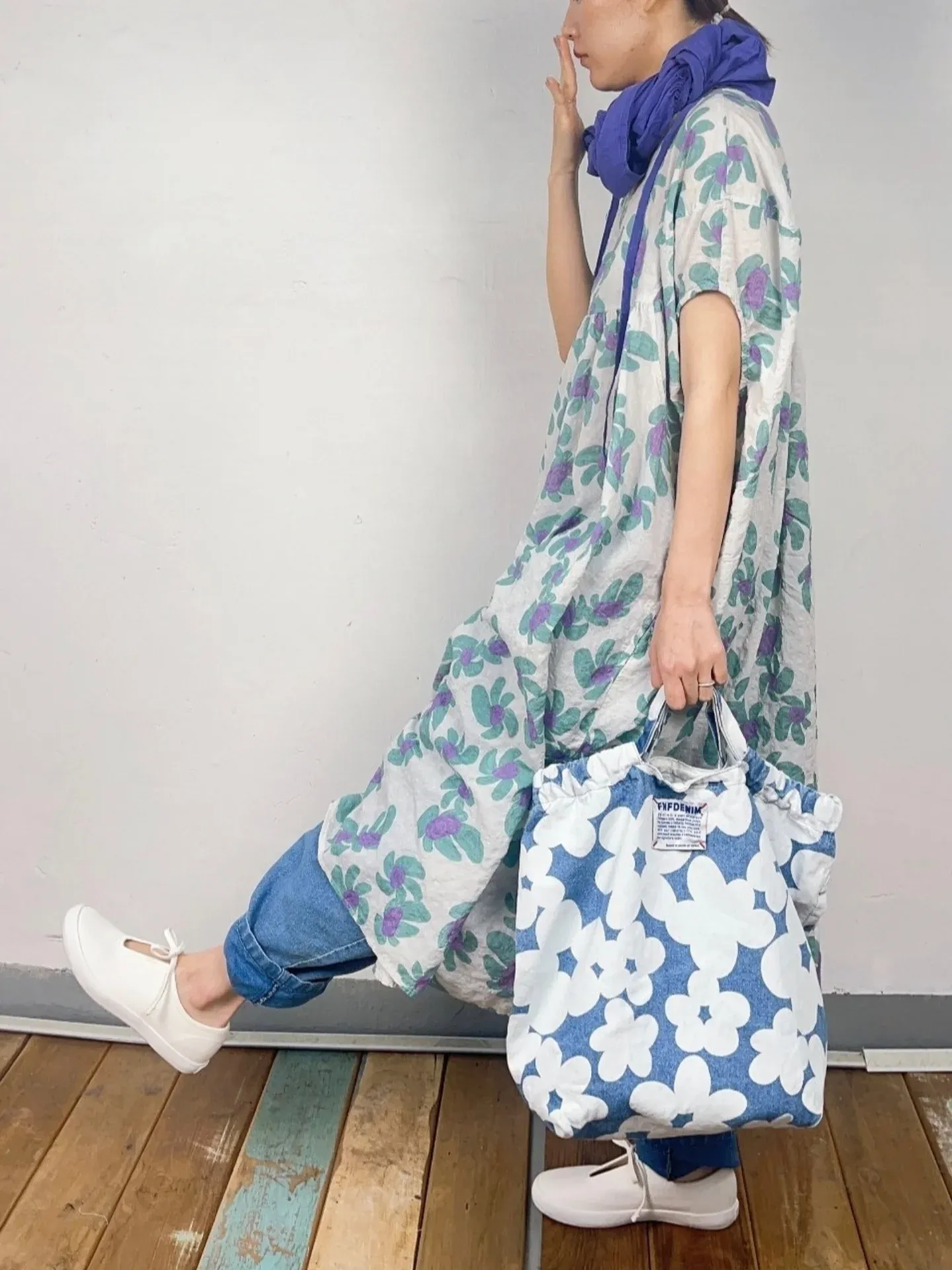 韓 旋轉花花長洋 3色