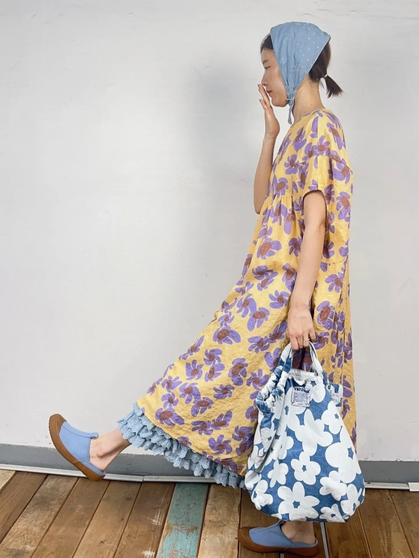 韓 旋轉花花長洋 3色