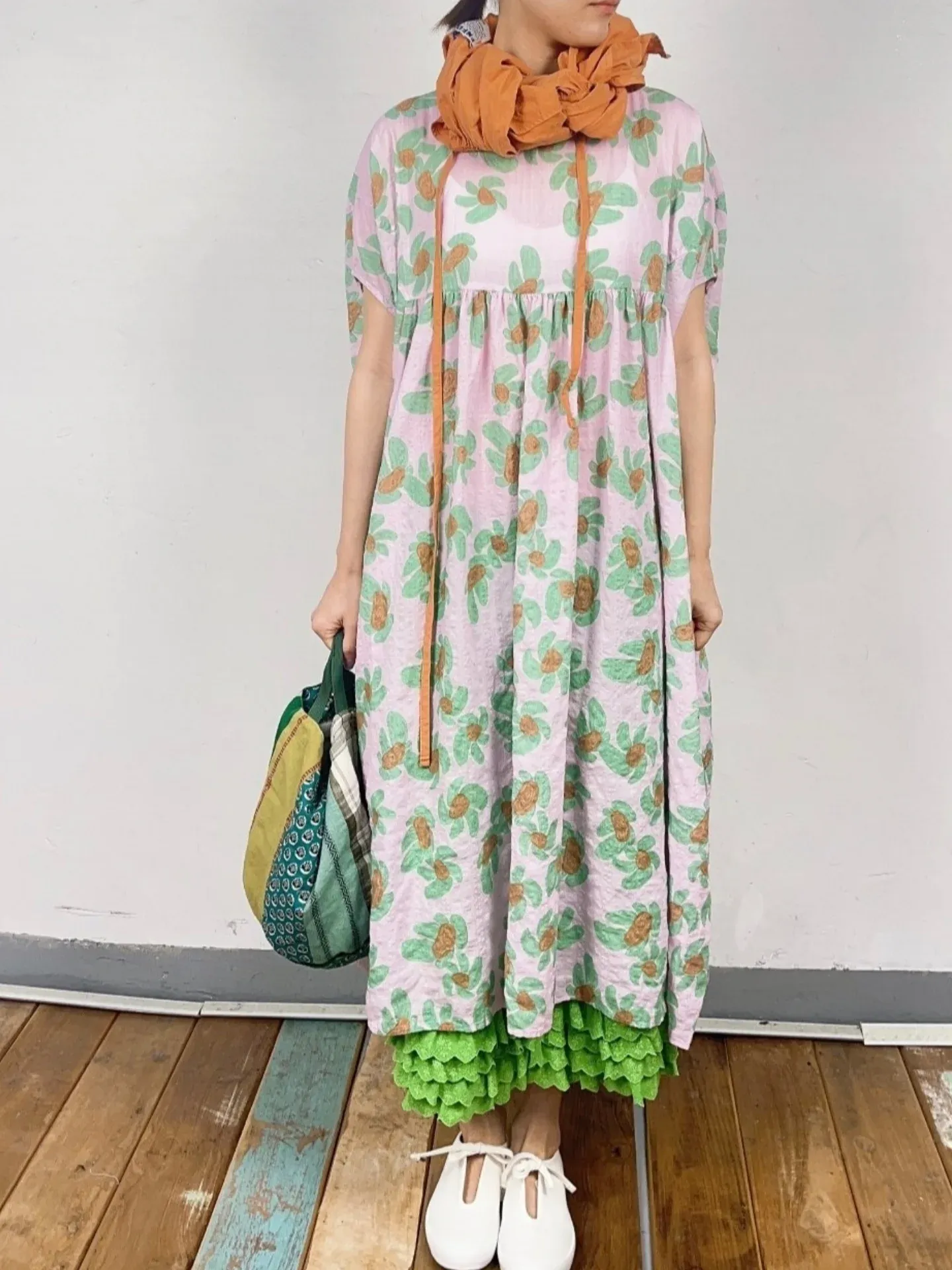 韓 旋轉花花長洋 3色