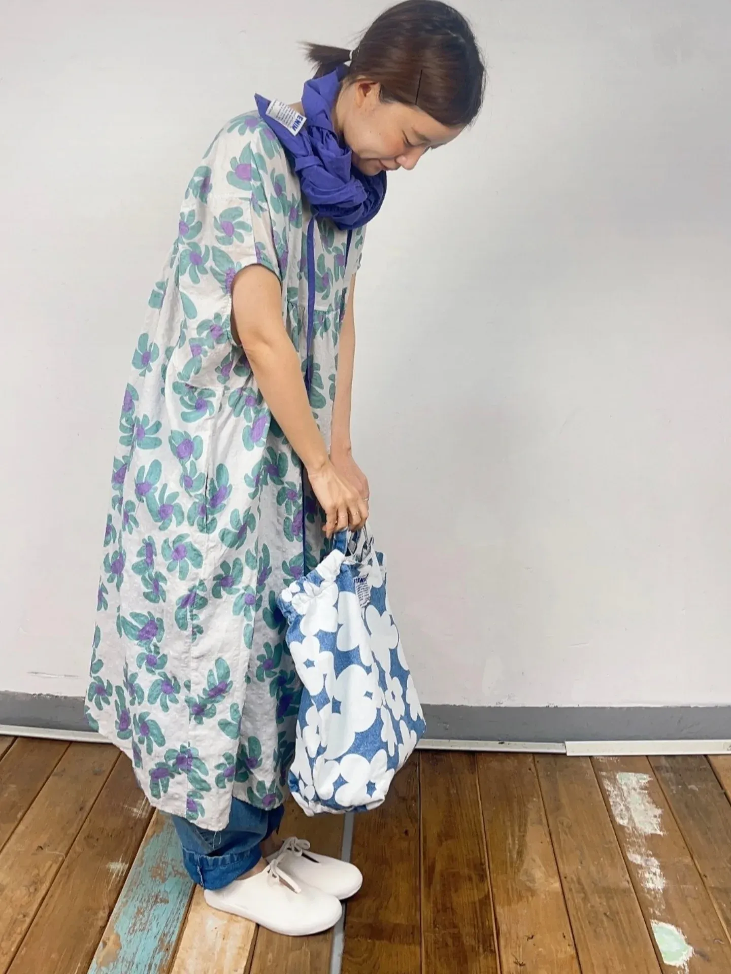 韓 旋轉花花長洋 3色