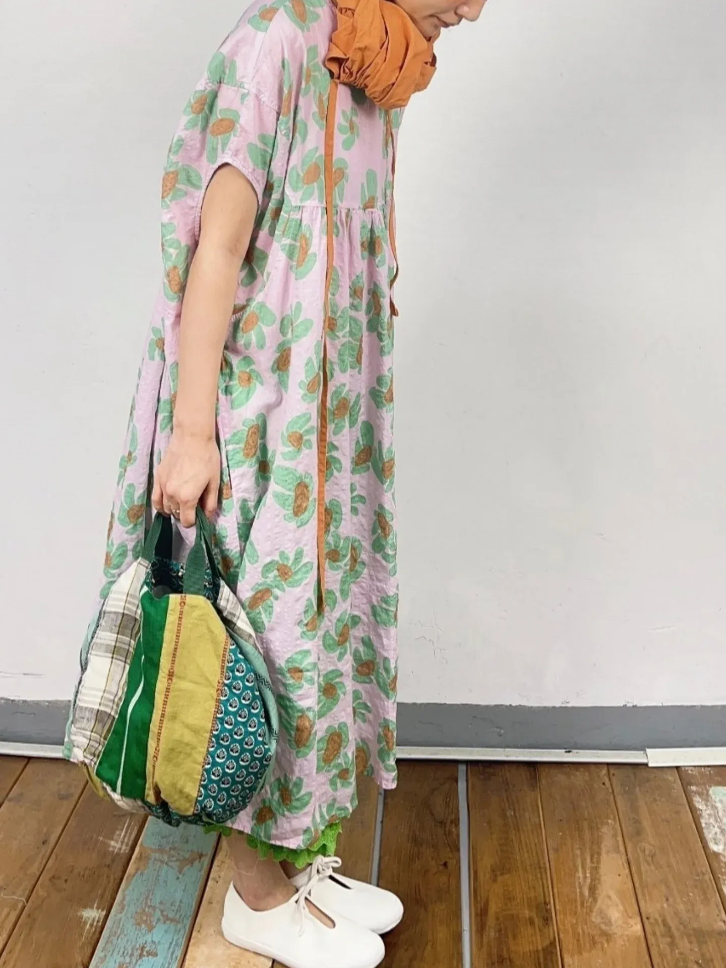 韓 旋轉花花長洋 3色