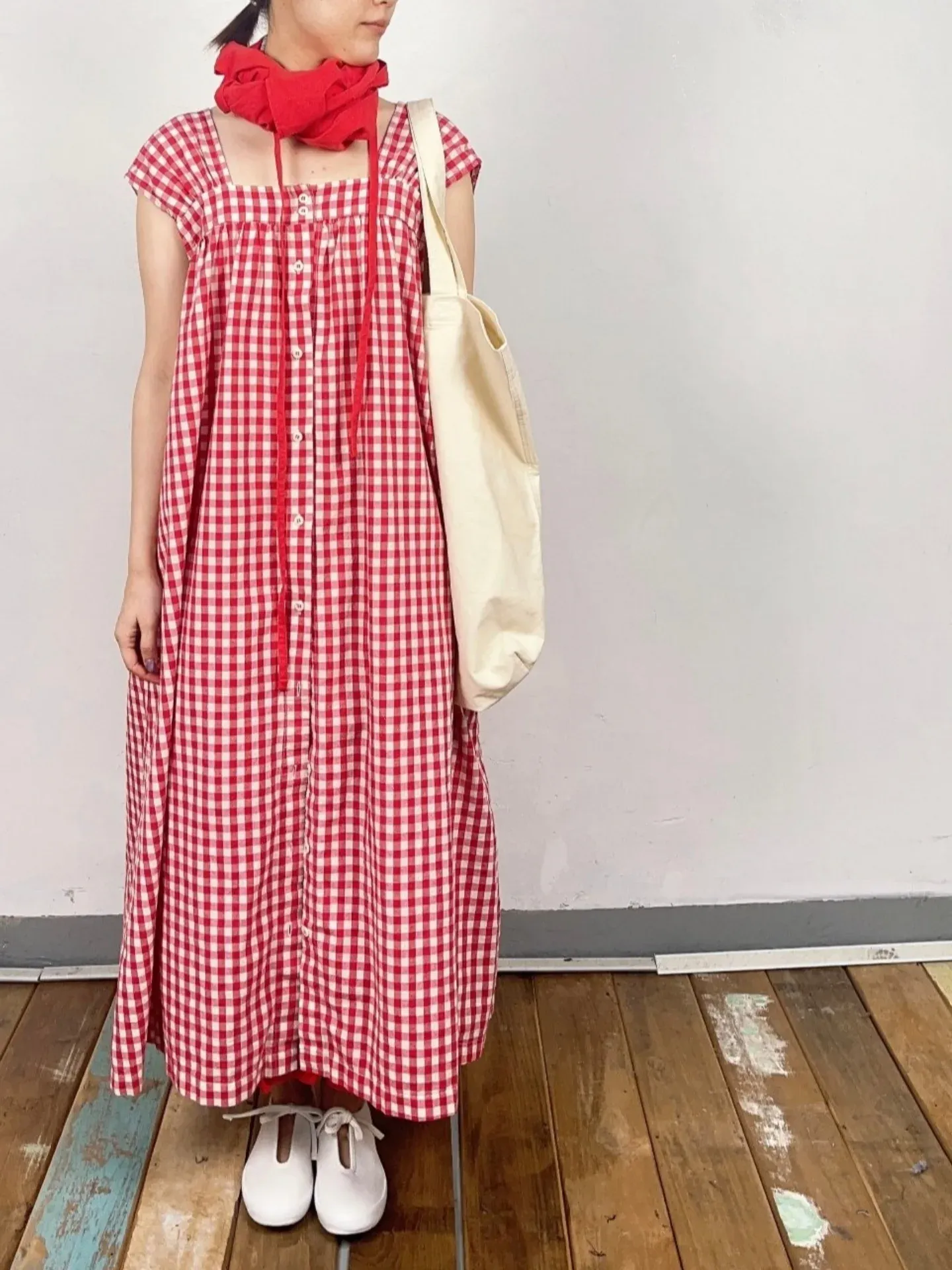 韓 兩面穿格紋長洋 3色