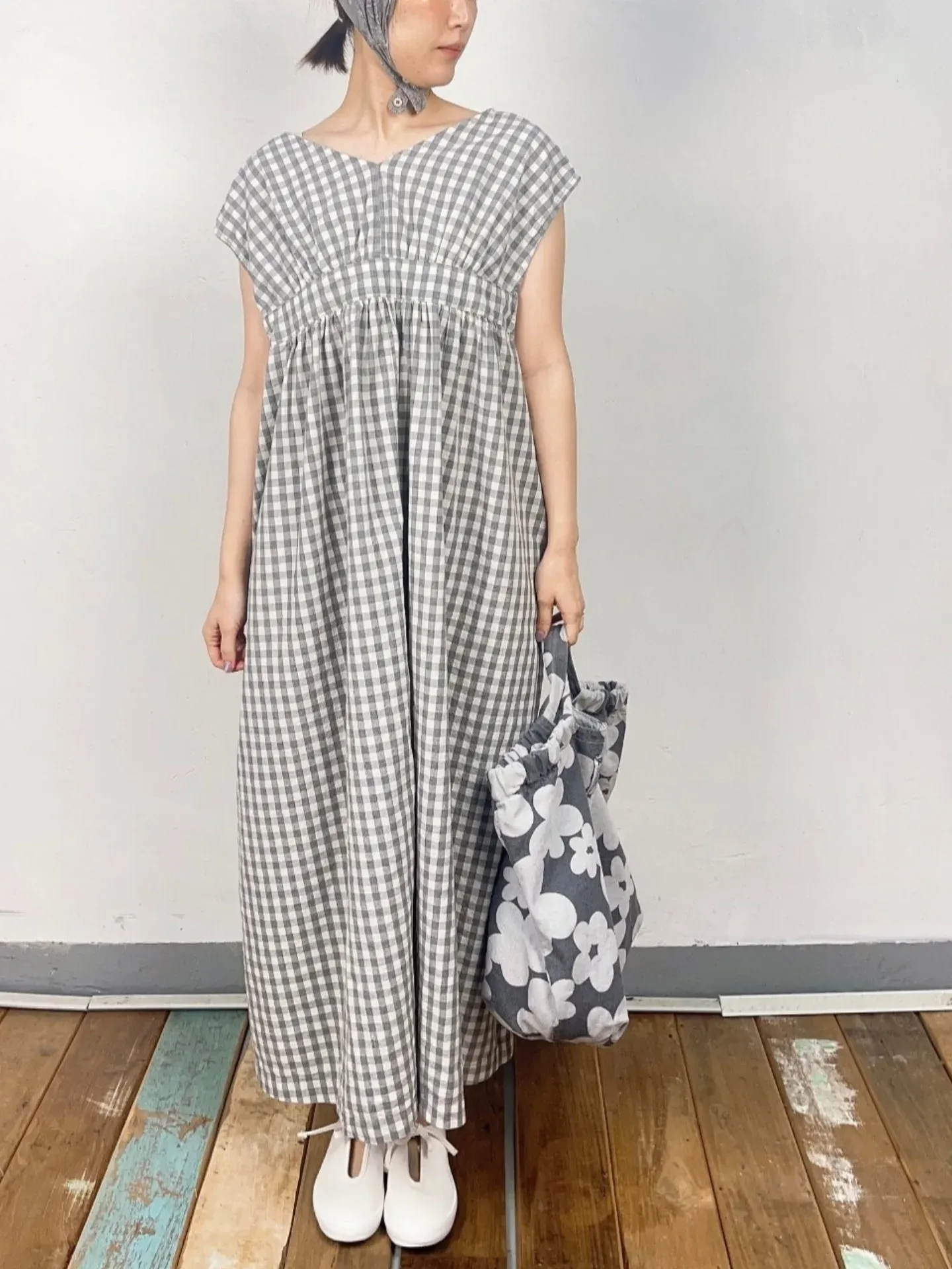 韓 兩面穿格紋長洋 3色