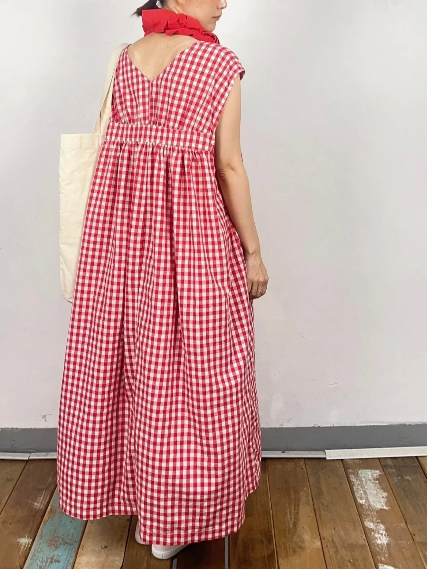 韓 兩面穿格紋長洋 3色