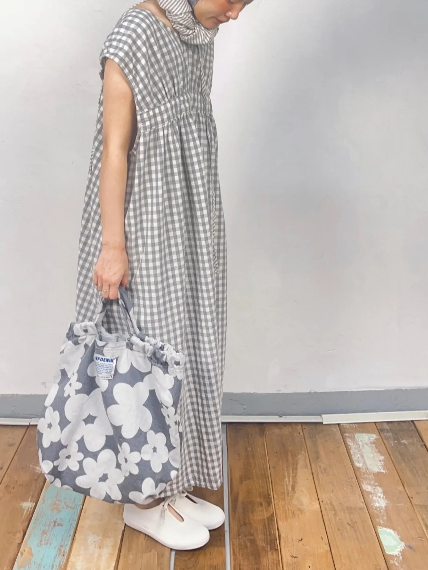 韓 兩面穿格紋長洋 3色