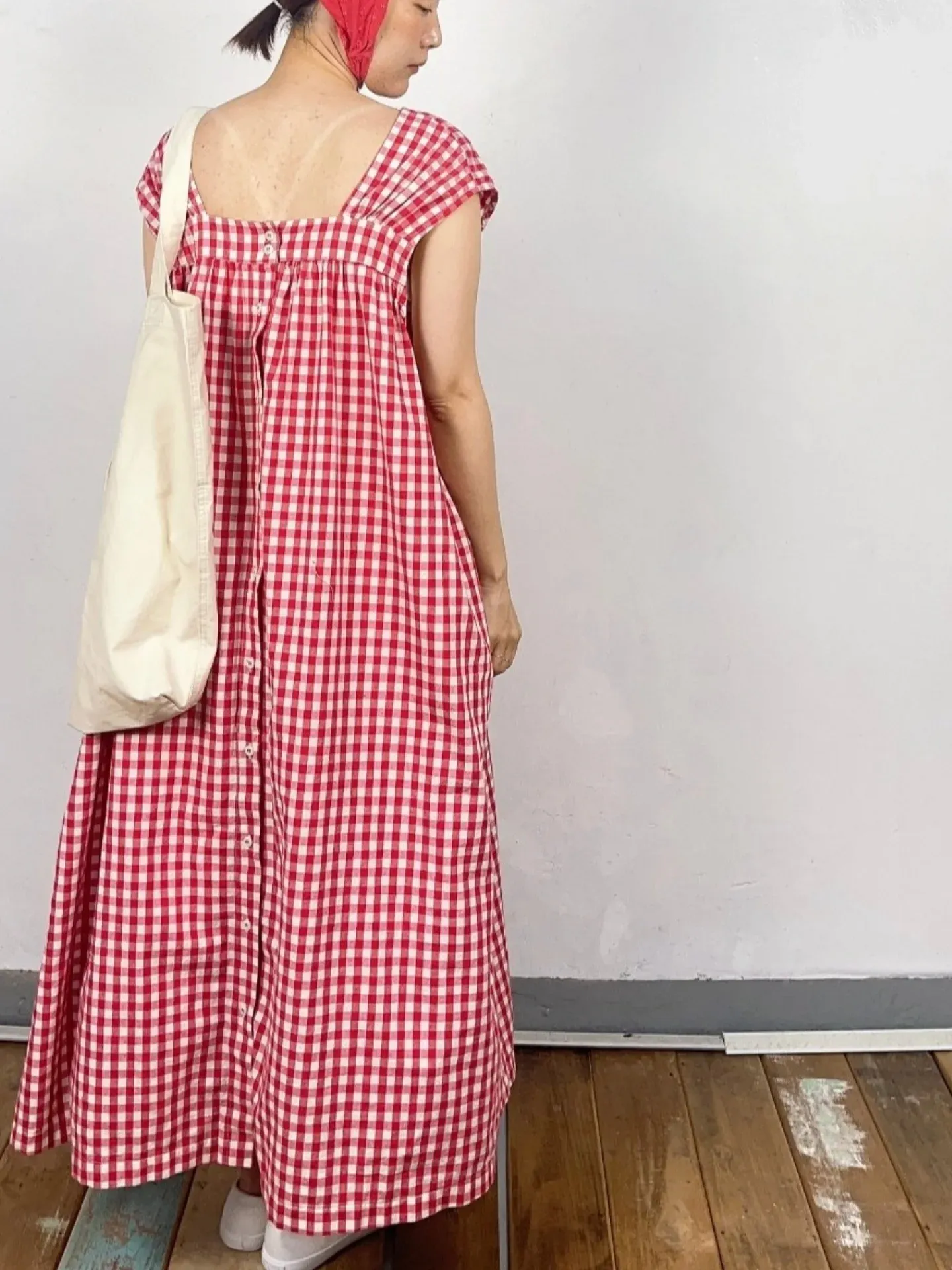 韓 兩面穿格紋長洋 3色