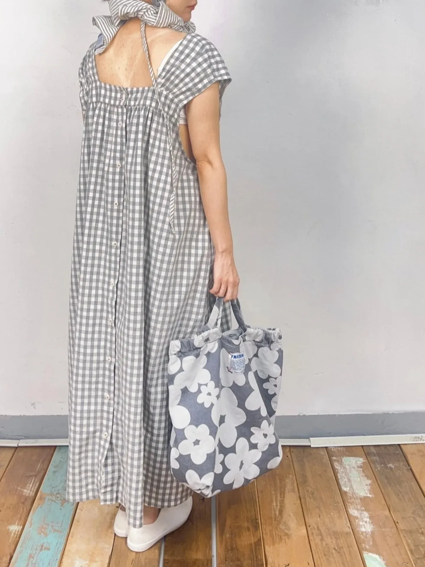 韓 兩面穿格紋長洋 3色