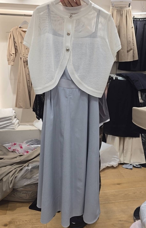 韓 罩衫+細帶長洋 2色 size