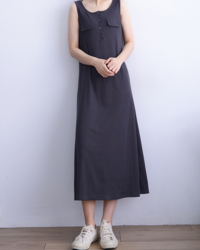 韓 U領背心長洋 3色