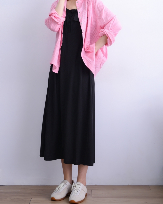 韓 U領背心長洋 3色