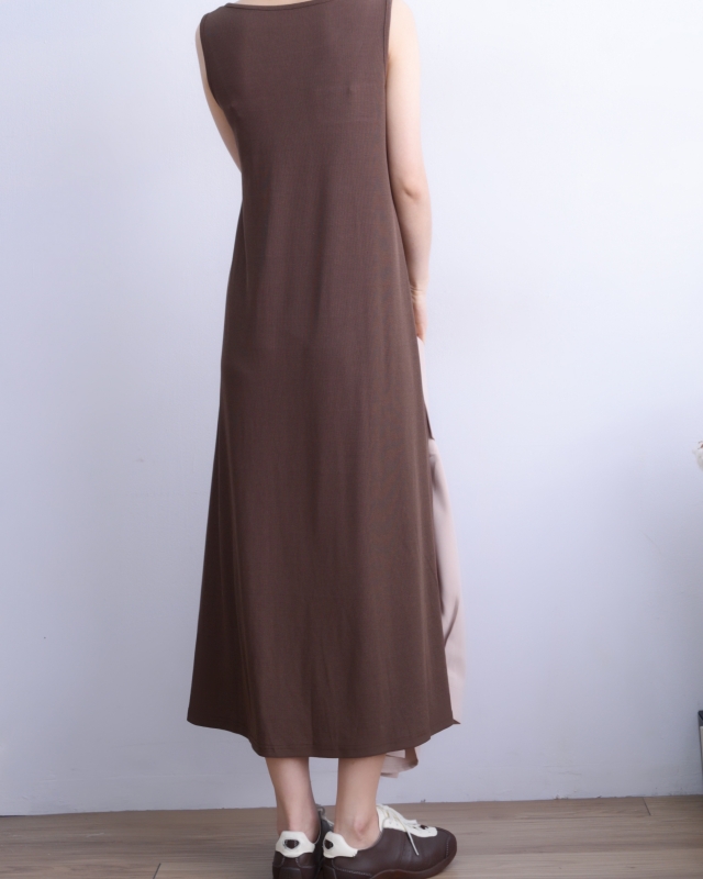 韓 U領背心長洋 3色