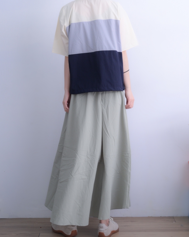 韓 兩件式配色長洋 2色 size