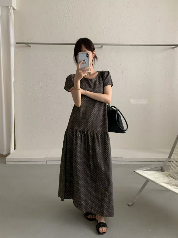 韓 細點點長洋 2色