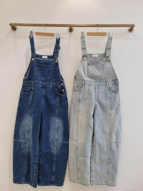 韓 大腿刷色連身褲 2色