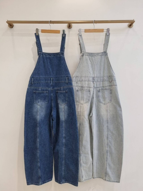 韓 大腿刷色連身褲 2色