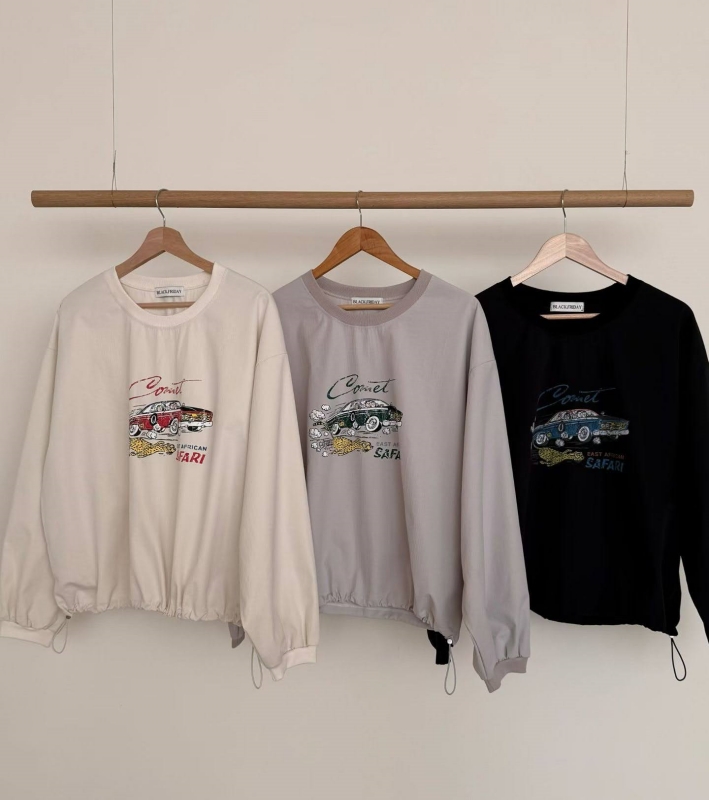 韓 復古車上衣+短褲套裝 3色