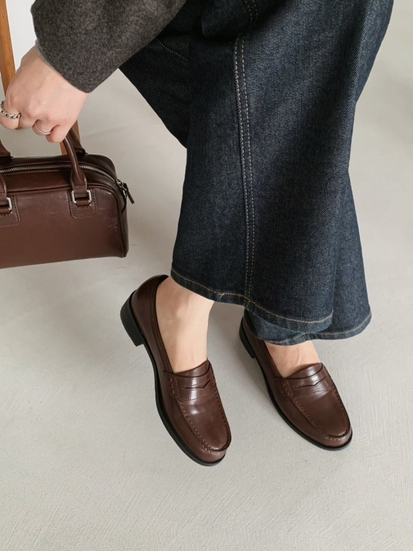 韓 真皮樂福鞋 3色