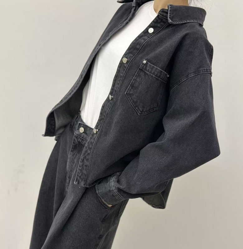 韓 單口袋牛仔外套 2色 size