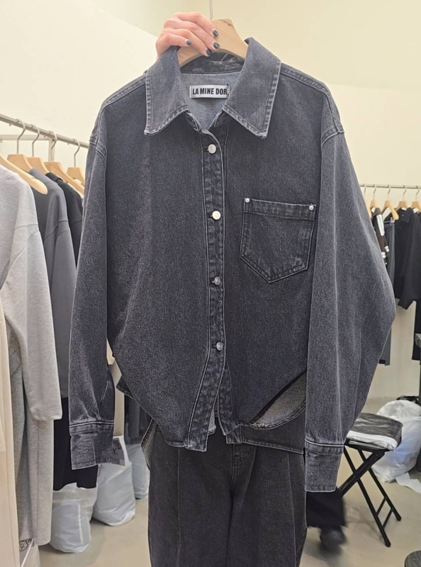 韓 單口袋牛仔外套 2色 size