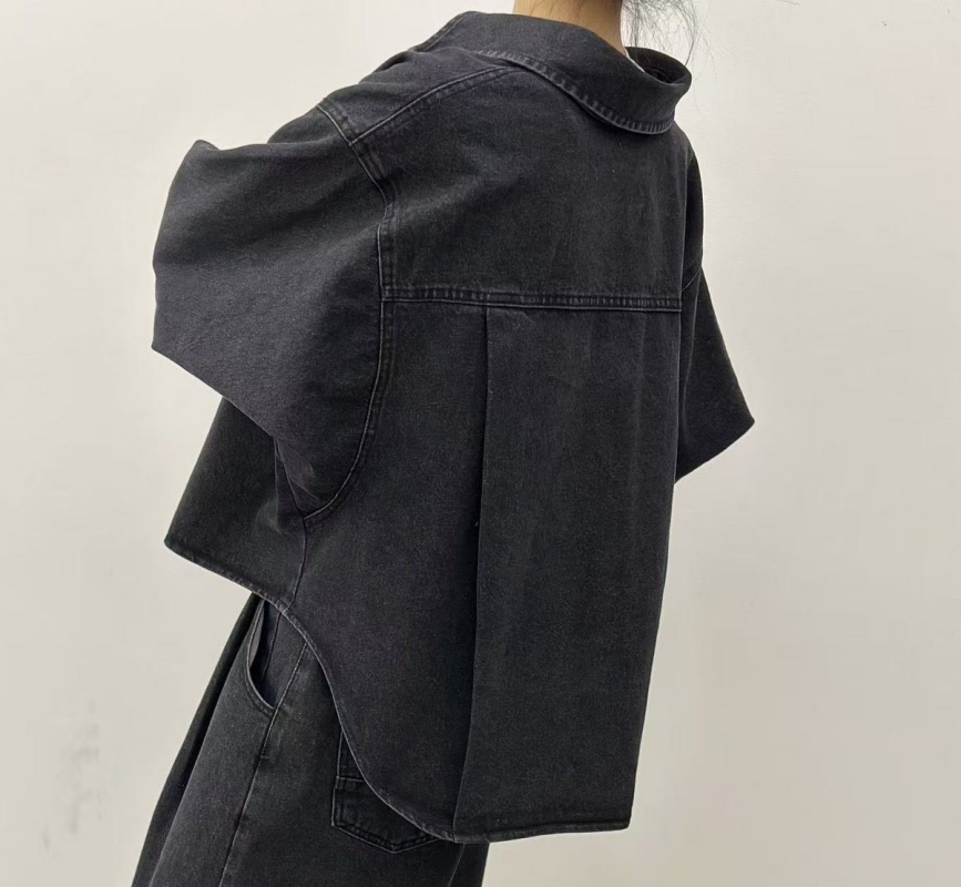 韓 單口袋牛仔外套 2色 size