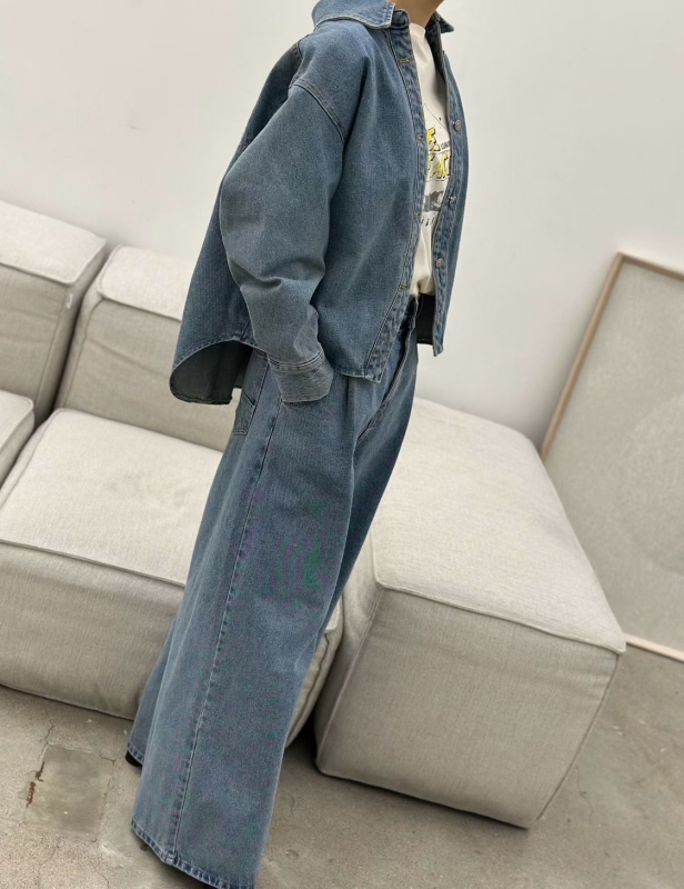 韓 單口袋牛仔外套 2色 size