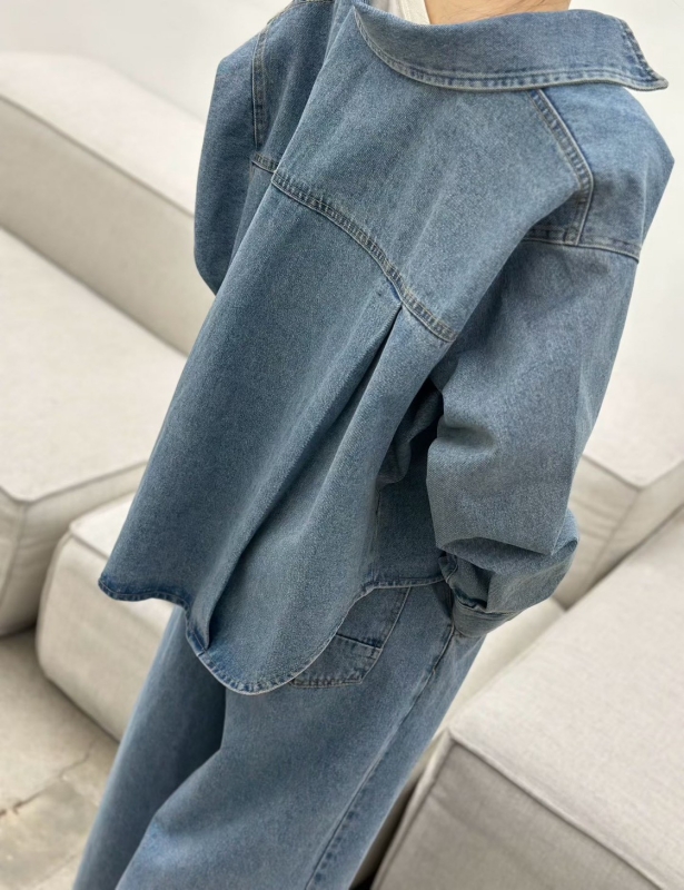 韓 單口袋牛仔外套 2色 size