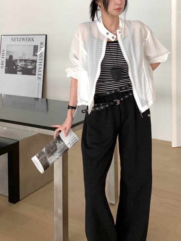 韓 短版拉鍊外套 3色