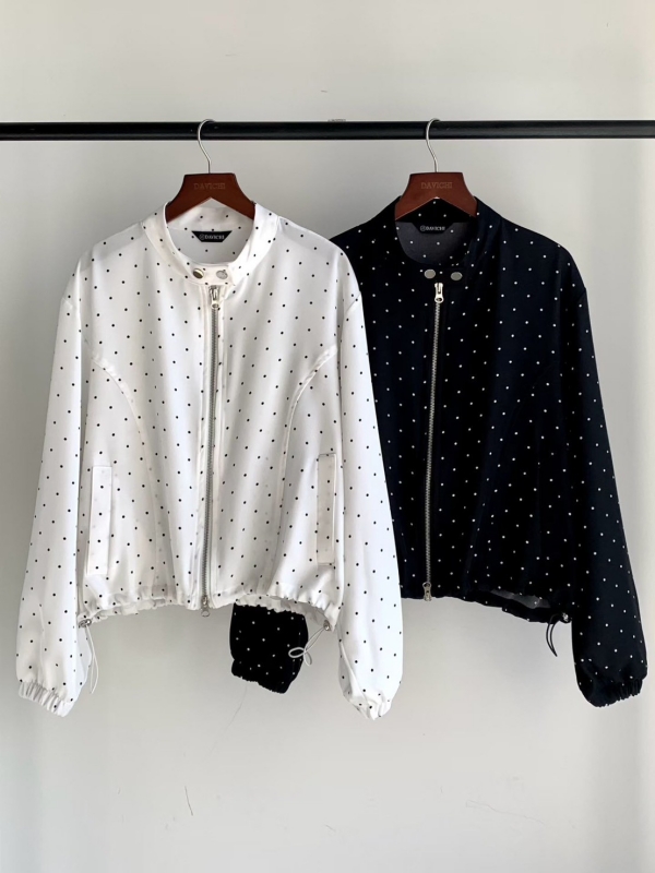 韓 細點點短版外套 2色