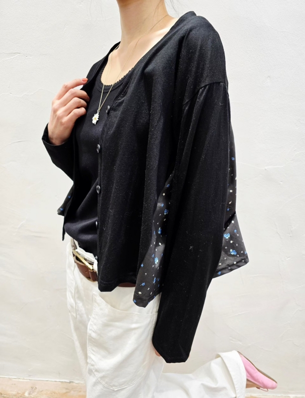 韓 背碎花小外套 2色 size