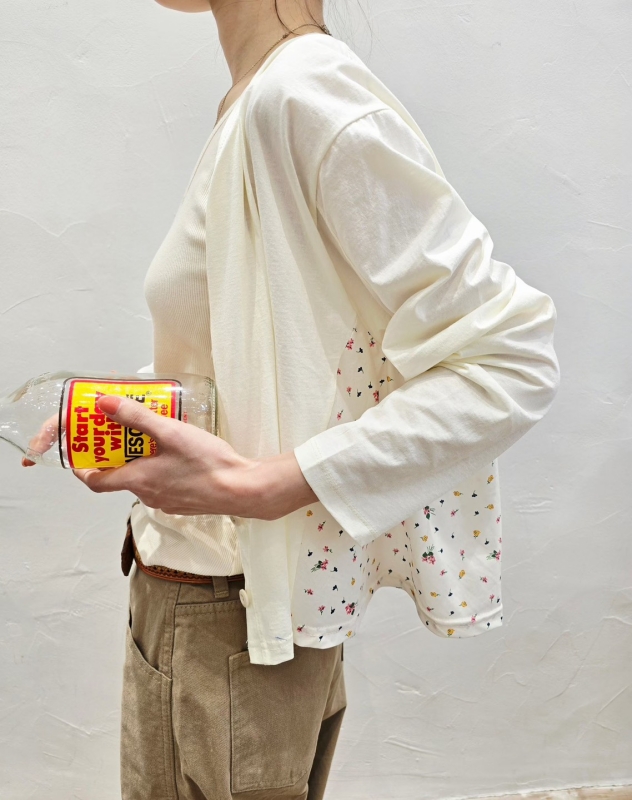 韓 背碎花小外套 2色 size