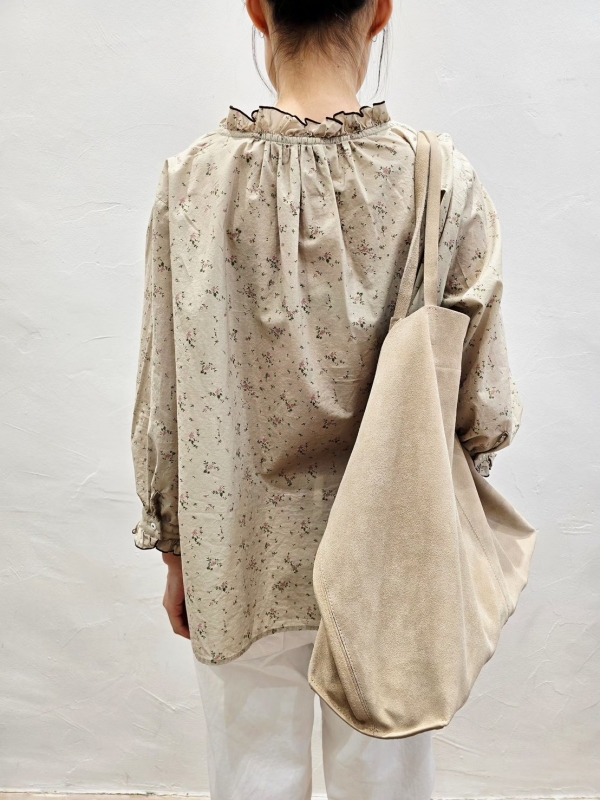 韓 小碎花滾邊領小外套 2色