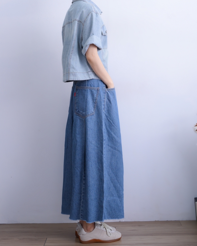 韓 短袖牛仔外套  size