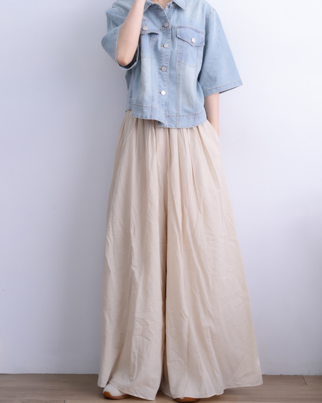 韓 短袖牛仔外套  size