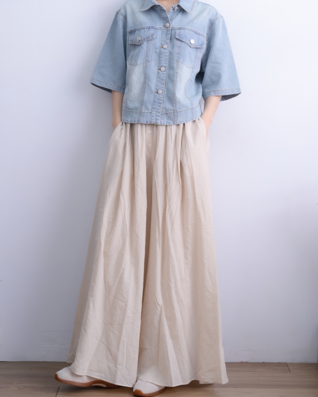 韓 短袖牛仔外套  size