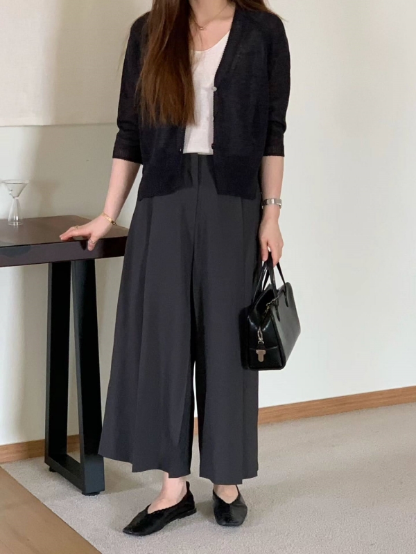 韓 四釦針織短版外套 4色 size