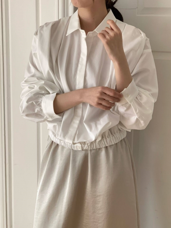 韓 下縮口襯衫外套 2色