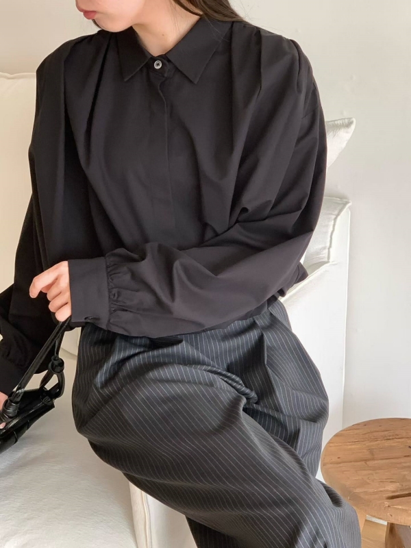 韓 下縮口襯衫外套 2色