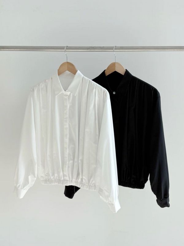 韓 下縮口襯衫外套 2色