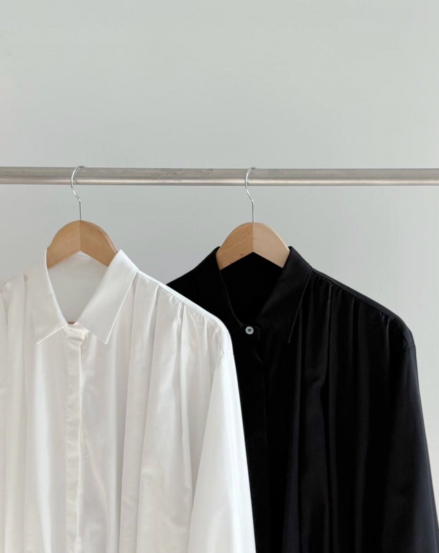 韓 下縮口襯衫外套 2色