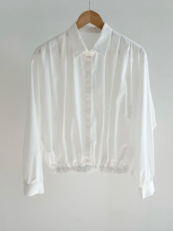 韓 下縮口襯衫外套 2色