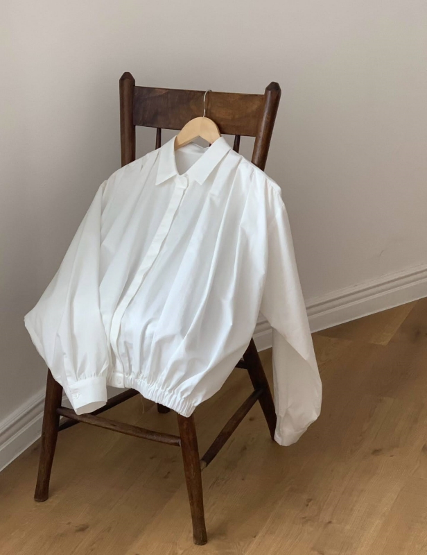 韓 下縮口襯衫外套 2色